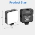 JMARY FM-59R Dimmable Video Recording Mini Fill Light with 3 Cold Shoe Mounts