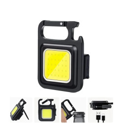 Multifunction Keychain LED Light mini COB rechargeable