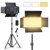 Pro LED 600 Light Kit with Tripod Stand & Batteries