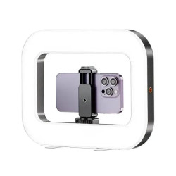 YM-200 Rechargeable 20W Portable Selfie Ring Light with Phone Holder and Adjustable Fill Light