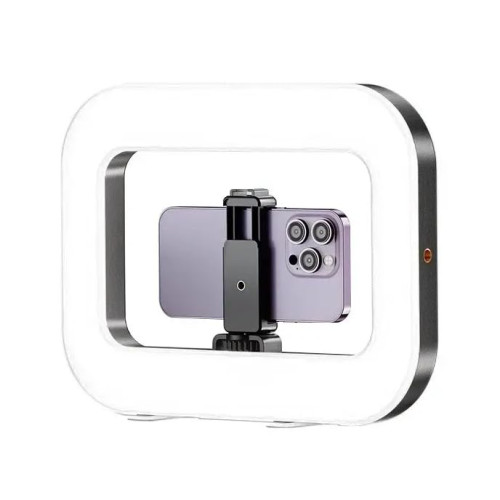 YM-200 Rechargeable 20W Portable Selfie Ring Light with Phone Holder and Adjustable Fill Light
