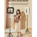 YM-200 Rechargeable 20W Portable Selfie Ring Light with Phone Holder and Adjustable Fill Light