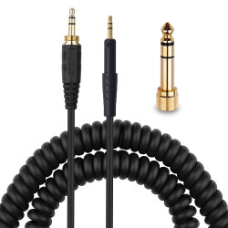 DJ OFC Coiled AUX Cable 6.35mm Adapter