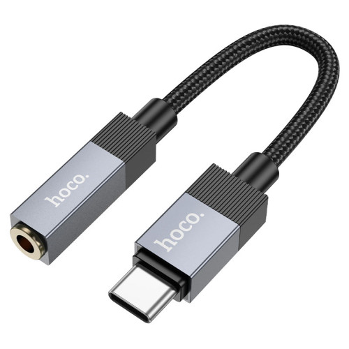 Hoco UPA32C USB-C to 3.5mm Female Audio Converter with DAC - Black