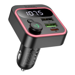 FM Transmitter Car Charger Bluetooth E85 Tiger PD20W QC3.0 Fast Charging with RGB Light