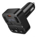 FM Transmitter Car Charger Hoco E87 Delta 35W Bluetooth PD20W USB-C + USB-A Fast Charging – Black