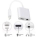 2 in 1 Lightning to 3.5 mm Headphone Jack Adapter with Charging Port Connector
