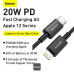 Baseus Superior Series PD 20W Type-C To Lightning Cable 1M Black