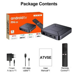 Android 13 Smart TV Box 2GB RAM 16GB ROM 4K UHD Dual Wi-Fi Bluetooth 5.2 with Chromecast