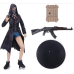 PUBG Action Figure with Level 3 Helmet and Saucepan Model Toy Gift
