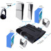 KJH Charging Stand with Cooling Fan for PS5 Slim Console – Dual Controller Charging Dock, RGB LED, 8 Game Slots & USB Hub (Digital & Disc Edition)