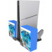 KJH Charging Stand with Cooling Fan for PS5 Slim Console – Dual Controller Charging Dock, RGB LED, 8 Game Slots & USB Hub (Digital & Disc Edition)