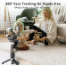 Q18 Desktop Following Shooting Mode Gimbal Stabilizer Selfie Stick Tripod With Fill Light Compatible For Smartphone