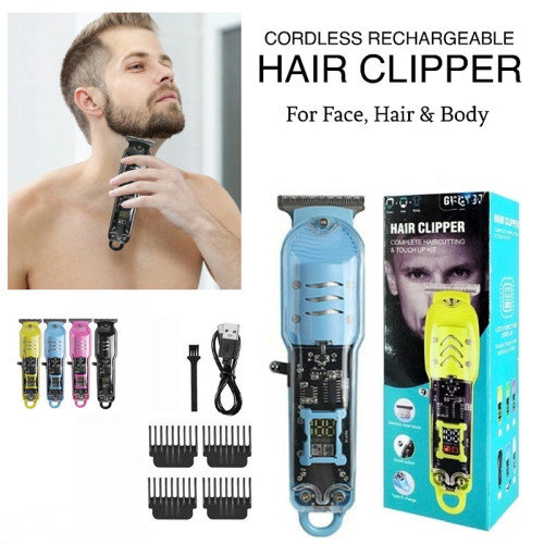 Hair Clipper WY-999 Transparent USB Rechargeable Silent