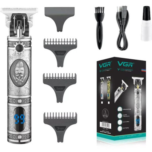 VGR V-228 Professional Hair Trimmer with LED Display and 180 Min Runtime for Men