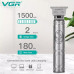 VGR V-228 Professional Hair Trimmer with LED Display and 180 Min Runtime for Men