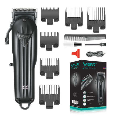 VGR V-282 Salon Series Professional Digital Display Cordless Hair Trimmer