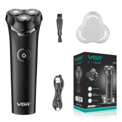 VGR V-319 Premium Cordless Rechargeable IPX6 Waterproof 3-Head Electric Shaver
