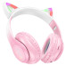 HOCO W42 Cat Ears Wireless & Wired Bluetooth Headphones with RGB Lights