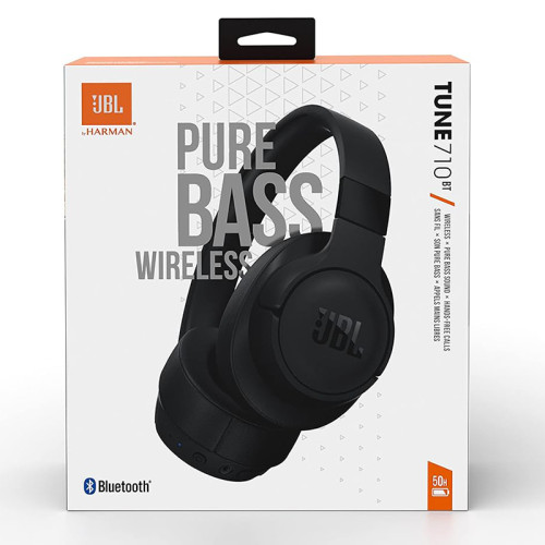 JBL Tune 710BT Wireless Over-Ear Headphones – 50H Battery, Pure Bass Sound