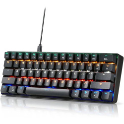 Bluetech Mechanical 60 Percent Gaming Keyboard Blue Switches