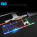 Cadeve VR6 USB Wired Ergonomic 104 Keys Backlit LED Keyboard