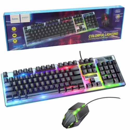 Hoco GM18 RGB Gaming Keyboard and Mouse Combo Wired USB Mechanical Feel