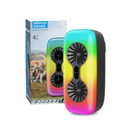 KTS KTX-1476 Dual 4-Inch RGB Party Speaker