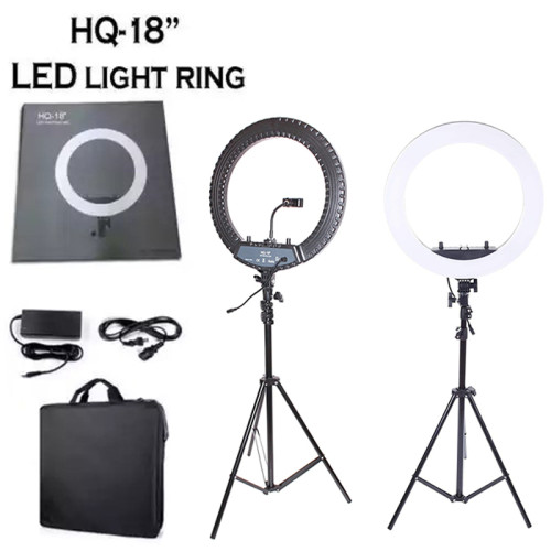 Ring Light HQ-18 Live Stream LED Soft Ring Light 45cm – Black & White – Best Price in Lebanon
