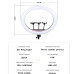 LJJ-22 22-Inch Ring Light with Mini Phone Holder for Smartphones & Cameras - Black
