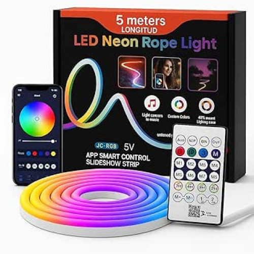 Neon LED Strip Light 5M RGB Smart App