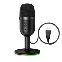Hoco L25 Desktop Microphone Bright USB-A RGB for gamers, streamers, online meetings, and content creators Hoco L25 Desktop Microphone Bright USB-A RGB for gamers, streamers, online meetings, and content creators