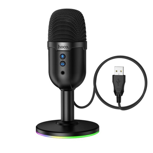 Hoco L25 Desktop Microphone Bright USB-A RGB for gamers, streamers, online meetings, and content creators Hoco L25 Desktop Microphone Bright USB-A RGB for gamers, streamers, online meetings, and content creators