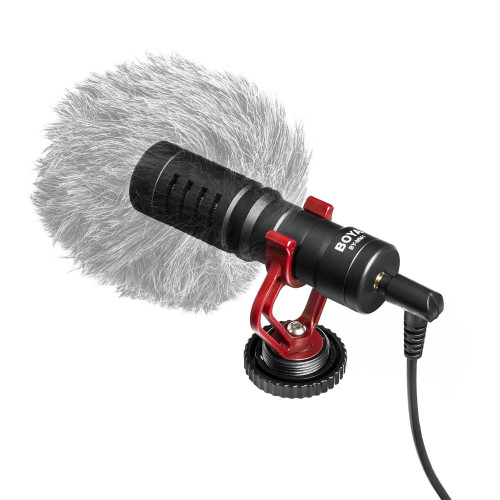 Boya BY-MM1 Camera Microphone with Shock Mount & Windshield Copy