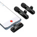 HOCO L20A Fair Dual Wireless Lavalier Microphone USB-C + 8 Pin Plug-and-Play Omnidirectional Mic