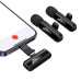 HOCO L20A Fair Dual Wireless Lavalier Microphone USB-C + 8 Pin Plug-and-Play Omnidirectional Mic