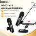HOCO L20A Fair Dual Wireless Lavalier Microphone USB-C + 8 Pin Plug-and-Play Omnidirectional Mic