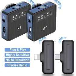 X2 Wireless Lavalier Microphone for Mobile & Short Video Recording