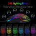 FRIWOL V9 RGB Gaming Mouse 6400 DPI Ultra Lightweight 75g Programmable 7 Buttons - pink