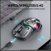 Wireless Mouse ONIKUMA DM02 RGB Gaming Mouse Gray