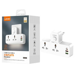 LDNIO SC2311 20W 2-Port 1 USB Universal Power Socket