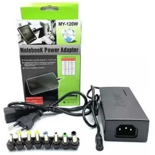 Universal Power Adapter with 8 Interchangeable Tips (12V-24V)