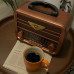Golon RX-BT939 Stylish Wooden Radio AM/FM/SW Bluetooth USB TF Card TWS Rechargeable Speaker