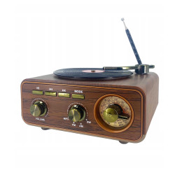 Meier MD-1317BT Vintage Bluetooth Radio with AM/FM/SW, USB, TF Card & Rechargeable Battery
