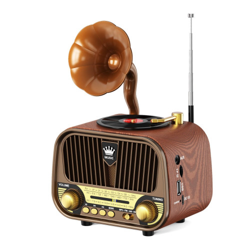 Meier MD1319 Retro Radio AM/FM/SW Bluetooth Portable Vintage Speaker USB-C Rechargeable – Best Price in Lebanon