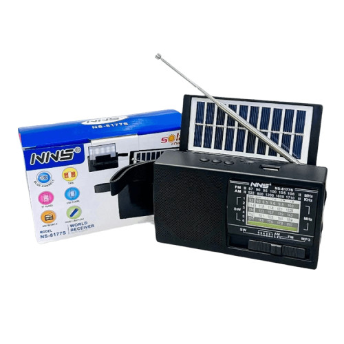 Radio Ns-8177S Smaller Solar Charged Energy System Portable Am Sw Fm Radio With Led Light