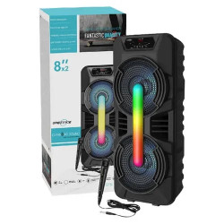 GTS 1702 Greatnice Double 8 Inch Portable Wireless Bluetooth Speaker with Microphone – Rich Bass & LED Lights