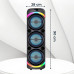 KTS-2143 8"x3 Portable Bluetooth Karaoke Party Speaker with 2 Wireless Microphones and RGB LED