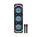 KTS-2143 8"x3 Portable Bluetooth Karaoke Party Speaker with 2 Wireless Microphones and RGB LED