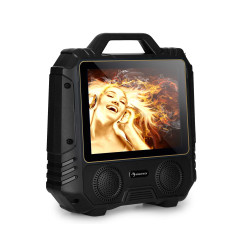 Tiglon 14 inch screen Karaoke Speaker System with Wireless Mic – Bluetooth, Rechargeable Battery, USB & microSD